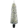 Árbol de Navidad Nevado con 150 Luces LED 150 cm 8 Modos 250 Ramas Verde y Blanco - Ogal.Es