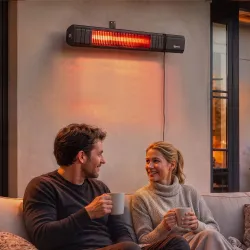 Calefactor Infrarrojos Terraza 2000 W con Funda IP65 Control por App/Táctil/Mando 9 Niveles de Calor y Temporizador - Ogal.Es