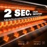 Calefactor Infrarrojos Terraza de Pie 2500 W Trípode Regulable IP65 Control Táctil/Remoto 3 Niveles Calor Tempor... - Ogal.Es