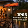 Calefactor Infrarrojos Terraza de Pie 2500 W Trípode Regulable IP65 Control Táctil/Remoto 3 Niveles Calor Tempor... - Ogal.Es