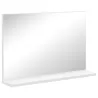 Espejo de Baño de Pared con Estante Abierto Estilo Moderno para Entrada Pasillo 60x12x40 cm Blanco - Ogal.Es