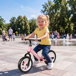 Bicicleta de Equilibrio para Niños de 2 a 5 Años con Ruedas Luminosas y Silenciosas Asiento y Manillar Ajustable... - Ogal.Es
