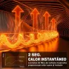 Calefactor por Infrarrojos Terraza Colgante 2000 W con Luz LED Control por Táctil/Mando 2 Niveles Calor y Tempor... - Ogal.Es