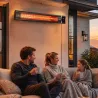 Calefactor por Infrarrojos Terraza 3000 W IP65 9 Niveles Calor Temporizador 24 H Control Táctil/Remoto Pantalla LED - Ogal.Es