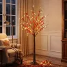 Árbol de Abedul Artificial 150 cm con 96 Luces LED Blanco Cálido Bayas Rojas Temporizador y 12 Ramas Flexibles M... - Ogal.Es