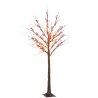 Árbol de Abedul Artificial 150 cm con 96 Luces LED Blanco Cálido Bayas Rojas Temporizador y 12 Ramas Flexibles M... - Ogal.Es