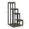 Soporte para Plantas de Madera de 4 Niveles con Base Soporte para Macetas para Interior y Exterior 40x40x81 cm M... - Ogal.Es