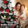 Árbol de Navidad Predecorado 180 cm con 200 LED 8 Modos 800 Ramas Mando y Base Plegable Funciona con USB Verde y... - Ogal.Es