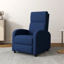 Sillón Relax Reclinable hasta 160° Sofá Reclinable Moderno con Reposapiés Soporta hasta 120 kg 64x86x102 cm Azul... - Ogal.Es