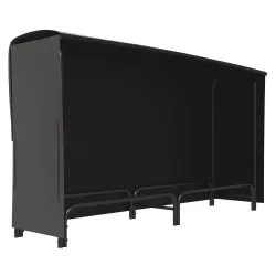 Estante de Leña con Funda Oxford 600D de Metal Robusto Ajustable Carga 200 kg para Interior Exterior 180x36x99 c... - Ogal.Es