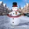 Muñeco de Nieve Hinchable de Navidad 205 cm con Luces LED y Música Decoración Navideña para Jardín Patio Terraza... - Ogal.Es