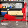 Caballete de Moto Delantera Soporte para Rueda Delantera de Moto Ajustable en 3 Niveles 60x55x43 cm Rojo - Ogal.Es