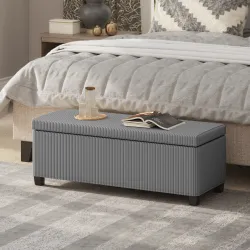 Banco asiento con almacenamiento, banco tapizado para almacenamiento, para salón, dormitorio, pasillo, tapizado ... - Ogal.Es