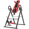 Tabla de Inversión Plegable con Ángulos 20°/40°/60° y 0-90° 13 Ajustes para 130-190 cm Soporte Lumbar Cinturón - Ogal.Es
