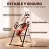 Tabla de Inversión Plegable con Ángulos 20°/40°/60° y 0-90° 13 Ajustes para 130-190 cm Soporte Lumbar Cinturón - Ogal.Es