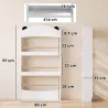 Librería Infantil de Pared de 4 Niveles Estantería para Libros Diseño de Osito para Dormitorio de 3 a 8 Años Blanco - Ogal.Es