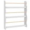 Librería Infantil de Pared de 3 Niveles Estantería para Libros para Dormitorio Guardería de 3 a 8 Años Blanco - Ogal.Es