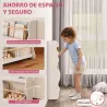 Librería Infantil de Pared de 3 Niveles Estantería para Libros para Dormitorio Guardería de 3 a 8 Años Blanco - Ogal.Es