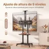 Soporte de TV con Ruedas para Televisores de 32-75 Pulgadas Altura Ajustable Ruedas con Freno VESA máx. 400 x 60... - Ogal.Es