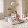 Juego de 4 Bloques de Espuma para Niños de Psicomotricidad Tapizados en PU Escalar y Gatear 1-3 Años Gris Claro ... - Ogal.Es