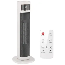 Calefactor Eléctrico Cerámico PTC 2000W con 4 Modos Control Remoto Protección Contra Sobrecalentamiento y Vuelcos - Ogal.Es