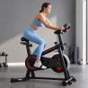 Bicicleta Estática en Casa con APP Bluetooth Volante 6 kg Pantalla LCD Asiento y Manillar Ajustables Soporte Tel... - Ogal.Es