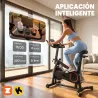 Bicicleta Estática en Casa con APP Bluetooth Volante 6 kg Pantalla LCD Asiento y Manillar Ajustables Soporte Tel... - Ogal.Es