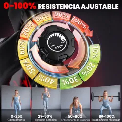 Bicicleta Estática en Casa con APP Bluetooth Volante 6 kg Pantalla LCD Asiento y Manillar Ajustables Soporte Tel... - Ogal.Es