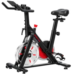 Bicicleta Estática con APP Bluetooth Resistencia Magnética Volante de 8 kg Pantalla LCD Asiento y Manillar Ajust... - Ogal.Es