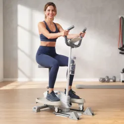 Máquina Elíptica 3 en 1 Silenciosa con Asiento Resistencia Magnética Regulable Pantalla LCD Compatible con App B... - Ogal.Es