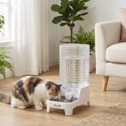 Dispensador de Agua Automático por Gravedad para Perros y Gatos 8 L Boquilla Abatible Cuenco de Acero Inoxidable... - Ogal.Es