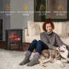 Chimenea Decorativa Independiente 1800W con Efecto de Llama LED Bajo Ruido Protección contra Sobrecalentamiento ... - Ogal.Es