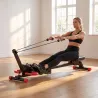Máquina de Remo Plegable 2 en 1 Entrenador Cintura Resistencia Ajustable Pantalla LCD Asiento Acolchado Carga 12... - Ogal.Es