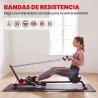 Máquina de Remo Plegable 2 en 1 Entrenador Cintura Resistencia Ajustable Pantalla LCD Asiento Acolchado Carga 12... - Ogal.Es