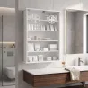 Botiquín de Pared de 5 Niveles con 2 Puertas de Cristal Estantes Ajustables Cerradura y 2 Llaves 60x17x82,5 cm B... - Ogal.Es