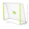 Portería de Fútbol con Soporte de Metal y Red para Entrenamiento de Fútbol en Jardín Aire Libre 186x62x123 cm Am... - Ogal.Es