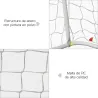 Portería de Fútbol con Soporte de Metal y Red para Entrenamiento de Fútbol en Jardín Aire Libre 186x62x123 cm Am... - Ogal.Es
