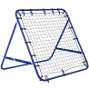Red de Rebote Reboteador de Fútbol de Metal con Ángulo Ajustable 20 Cuerdas Elásticas 96x80x96 cm Azul - Ogal.Es