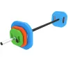 Set de Pesas Ajustables con Barra de Acero de 140 cm 6 Discos de 5kg 2,5kg 1,5kg 2 Clips para Casa Gimnasio - Ogal.Es