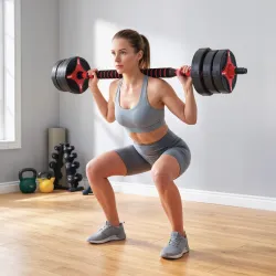 Juego de Mancuernas Ajustables 20 kg 6 en 1 como Kettlebell Barra Mancuernas Soporte para Flexiones para Gimnasi... - Ogal.Es