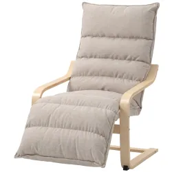 Butaca de Salón con Reposapiés Ajustable Tapizada en Terciopelo con Marco de Madera 67x93x105 cm Marrón Claro - Ogal.Es