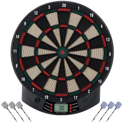 Diana Electrónica con 6 Dardos y 30 Puntas Pantalla LCD 26 Juegos y 185 Variaciones para 8 Jugadores - Ogal.Es