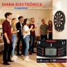 Diana Electrónica con 6 Dardos y 30 Puntas Pantalla LCD 26 Juegos y 185 Variaciones para 8 Jugadores - Ogal.Es