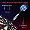 Diana Electrónica con 6 Dardos y 30 Puntas Pantalla LCD 26 Juegos y 185 Variaciones para 8 Jugadores - Ogal.Es