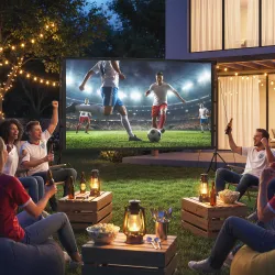 Pantalla de Proyección Manual 120 Pulgadas Formato 16:9 HD 4K/8K de Doble Cara con Soporte Interior y Exterior B... - Ogal.Es