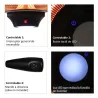 Calefactor Exterior 1000/2000W Estufa Colgante de Techo Infrarrojos Radiante Halógeno con Control Remoto Luz LED... - Ogal.Es