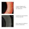 Calefactor Exterior 1000/2000W Estufa Colgante de Techo Infrarrojos Radiante Halógeno con Control Remoto Luz LED... - Ogal.Es