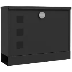 Buzón Exterior de Metal de Pared Correo Cerradura y 2 Llaves Ventanas de Vista Cierre Silencioso 36,5x11,5x29 cm... - Ogal.Es