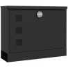 Buzón Exterior de Metal de Pared Correo Cerradura y 2 Llaves Ventanas de Vista Cierre Silencioso 36,5x11,5x29 cm... - Ogal.Es