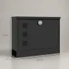 Buzón Exterior de Metal de Pared Correo Cerradura y 2 Llaves Ventanas de Vista Cierre Silencioso 36,5x11,5x29 cm... - Ogal.Es